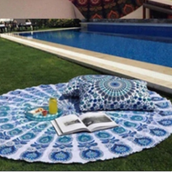Round Chiffon Beach Towel Throw Blanket - Picture 5 of 8